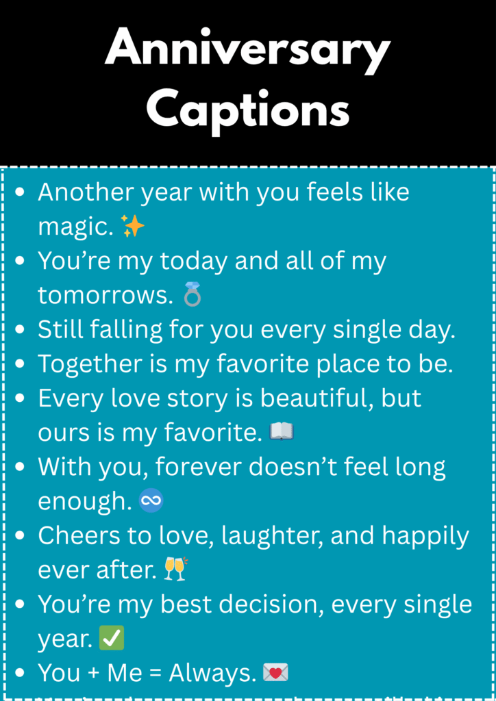 Anniversary Captions